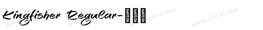 Kingfisher Regular字体转换